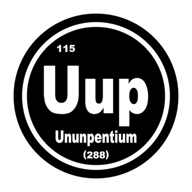Вектор ununpentium химия икон химический элемент в периодической таблице