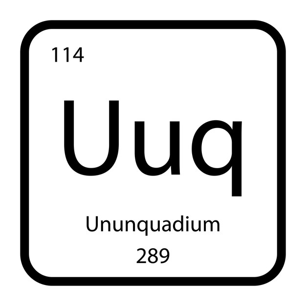 Ununquadium icoonvector