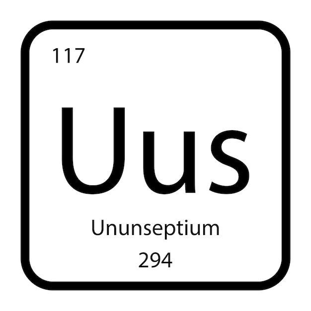 Ununseptium icon vektor