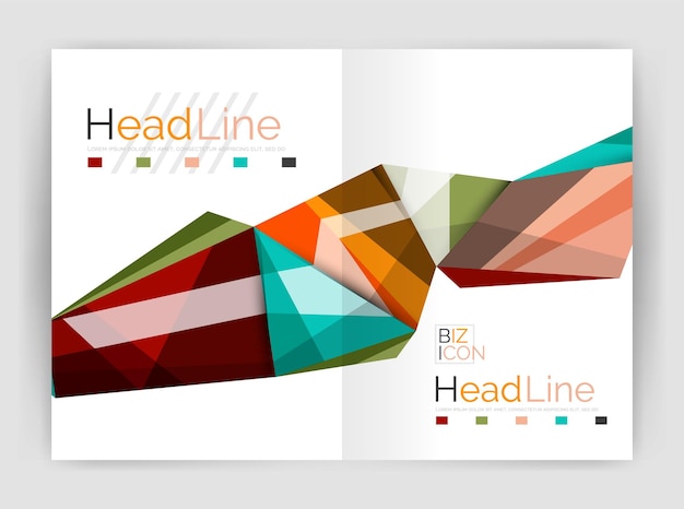 Unusual abstract corporate business brochure template