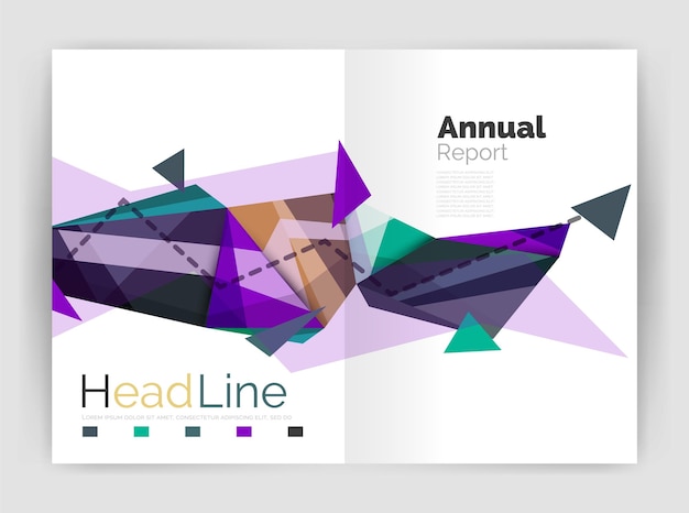 Unusual abstract corporate business brochure template