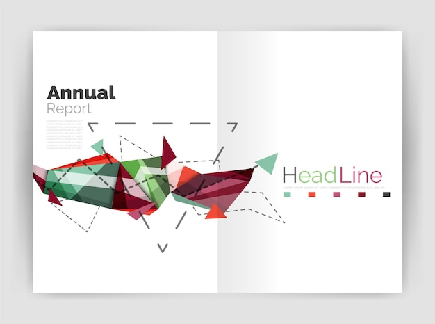 Unusual abstract corporate business brochure template