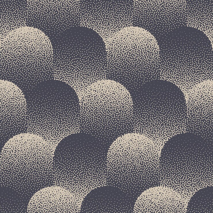 Vector unusual aesthetic stippled seamless pattern geometric vector abstract background. hand drawn tileable modern boho texture dotted rounded repetitive wallpaper. halftone retro colors art illustration