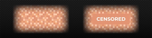 Unwanted censored pixel frame banner