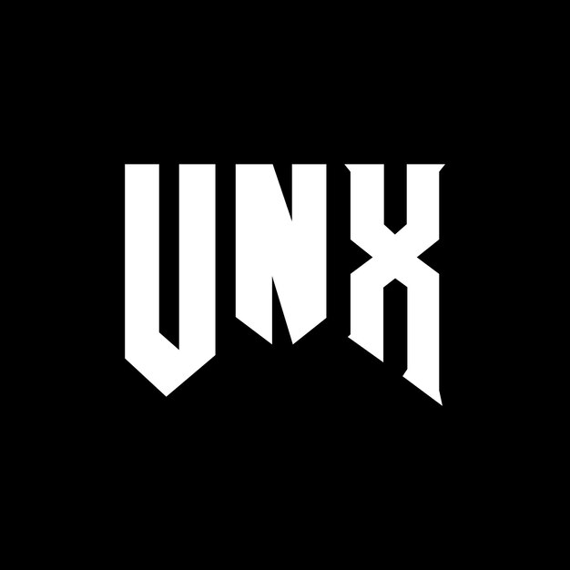UNX letter logo ontwerp voor technologiebedrijf UNX logo ontwerp zwarte en witte kleurencombinatie UNX logo UNX vector UNX ontwerp UNX icoon UNX alfabet UNX typografie logo ontwerp