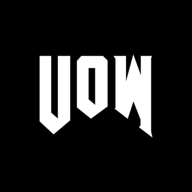 UOW letter logo ontwerp voor technologiebedrijf UOW logo ontwerp zwarte en witte kleurencombinatie UOW logo UOW vector UOW ontwerp UOW icoon UOW alfabet UOW typografie logo ontwerp
