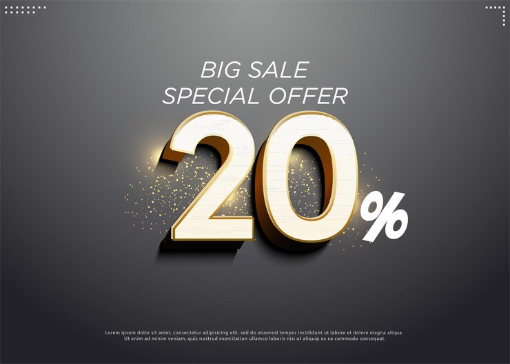 up to 20 percent off with light effects. 20%.
