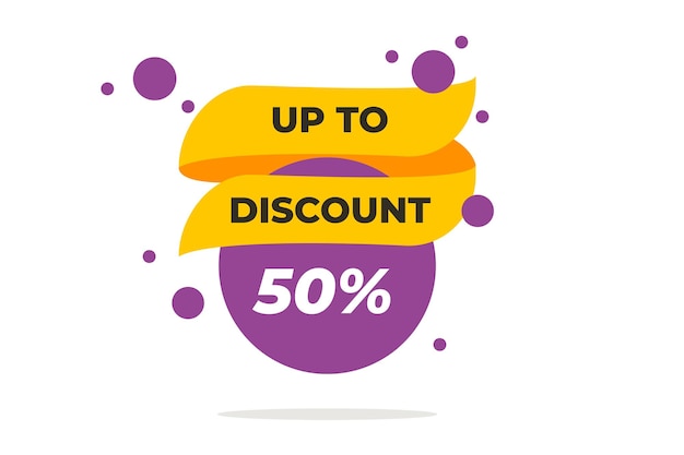 Up to 50 off Sale Discount offer price sign concept Vector illustration