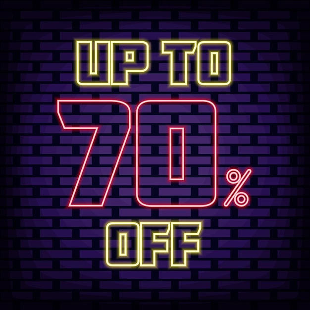 Up to 70 off sale Neon quote On brick wall background Light art