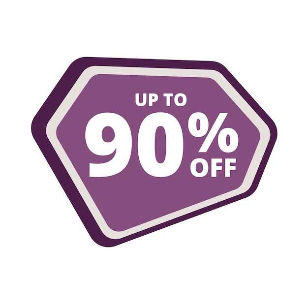 Up to 90 percentage off special offer Colorful sale label discount banner