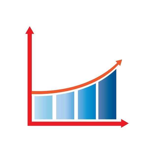 up chart icon logo vector design template