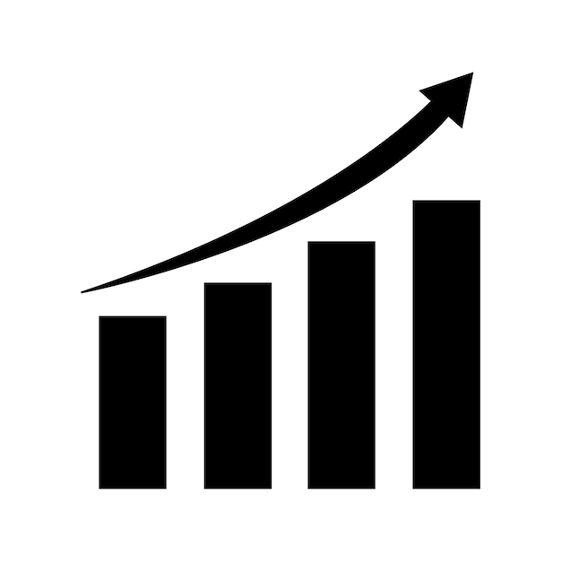 Up chart icon logo vector design template