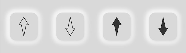 上下矢印アイコン 抽象的なボタン シンボル サイン ポインター ベクトル