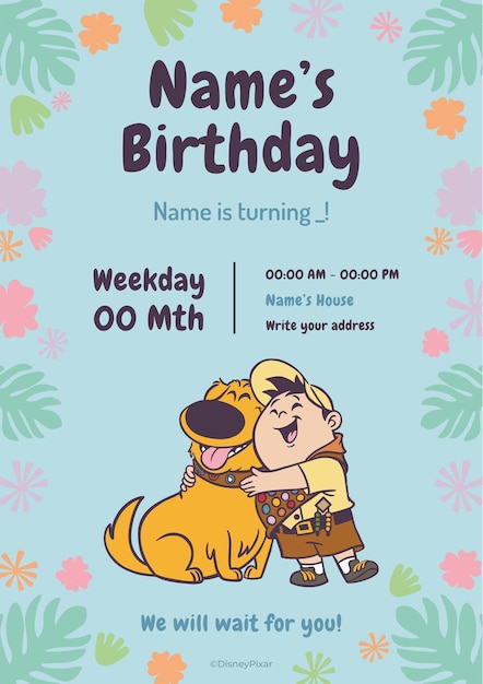Up Its my birthday Invitation