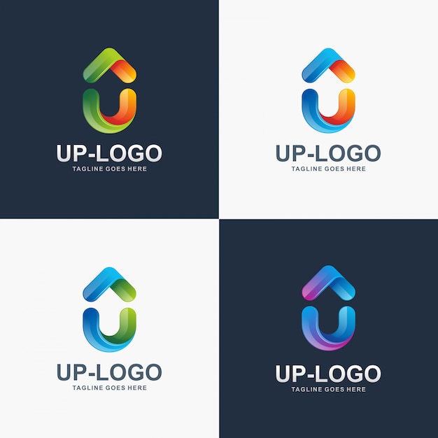 Premium Vector | Up logo. letter u logo design