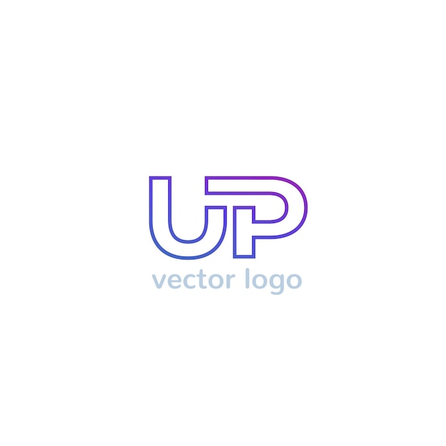 UP logo ontwerp lijn letters