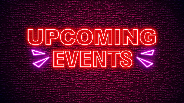 Upcoming Event Alphabet Neon Sign Lettering