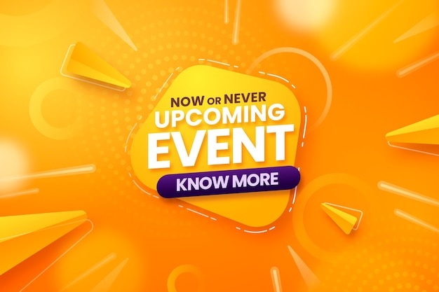 Vector upcoming event gradient label background