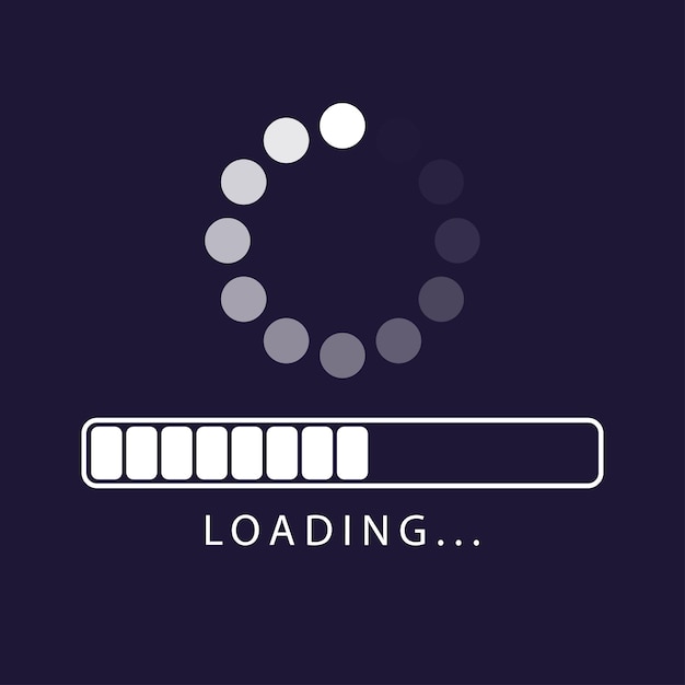 Vector update concept. application loading process symbol web screen. vector illustration. flat