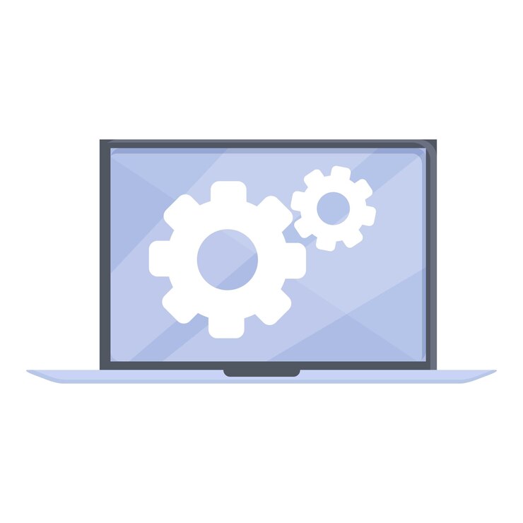 Vector update laptop repair icon cartoon of update laptop repair vector icon for web design isolated on white background