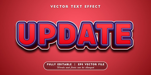 Update Text Effect, Editable Text Style