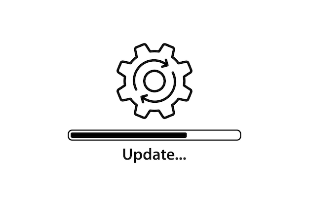 Update vector icoon en Upgrade systeem teken symbool