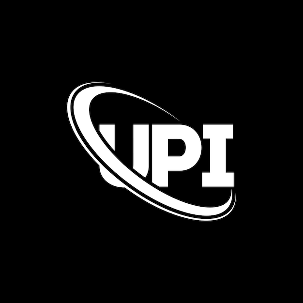 Вектор Логотип upi письмо upi литературный дизайн логотипа инициалы логотипа upi, связанный с кругом и заглавными буквами, логотип upi типография для технологического бизнеса и бренда недвижимости