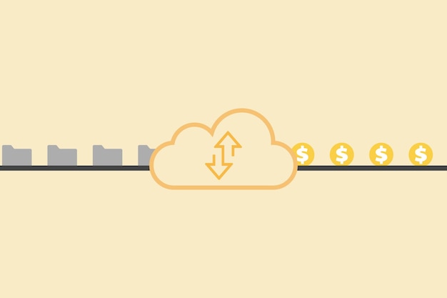 Vector upload bestanden in de cloud en krijg het geld bespaar tijd en geld om een bedrijfsstrategie in te stellen