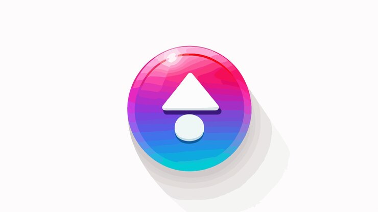 Vector upload button icon social media design vector graphic