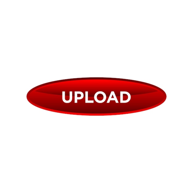 Upload button website vector template