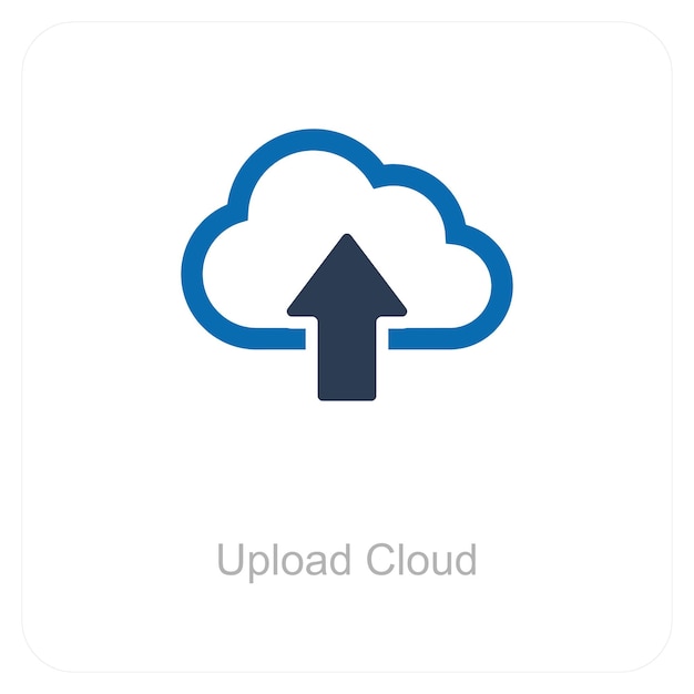 Upload Cloud en opslag icoon concept