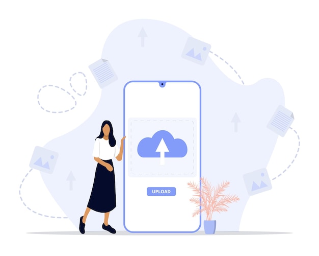 Upload concept illustration