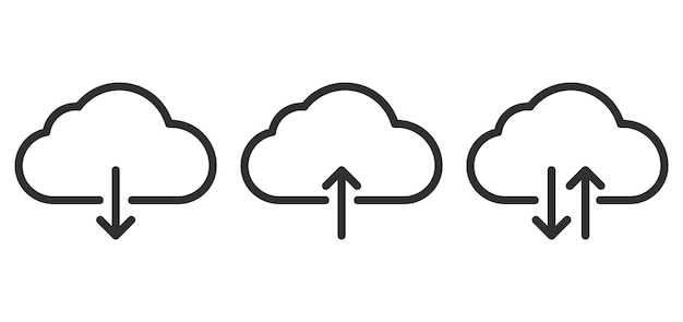 Upload download cloud arrow icon symbol vector illustration