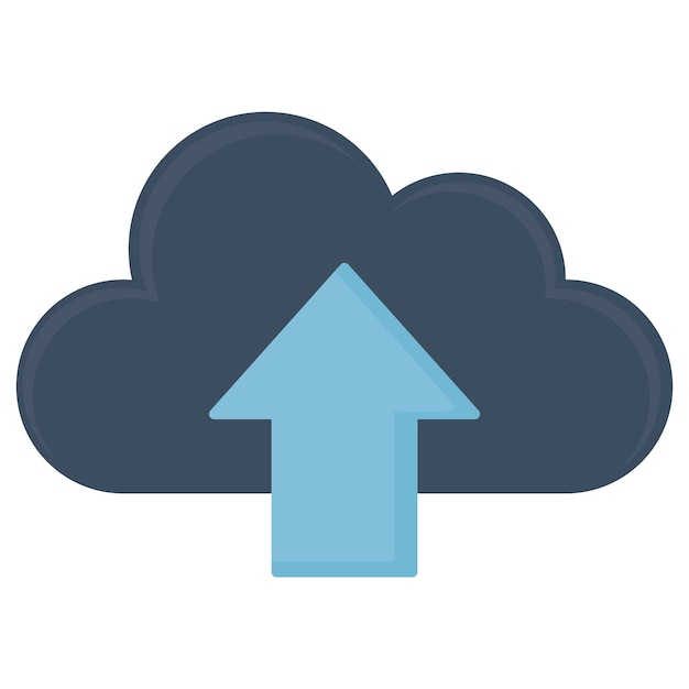 Upload een platte icoon vector geïsoleerd op witte achtergrond