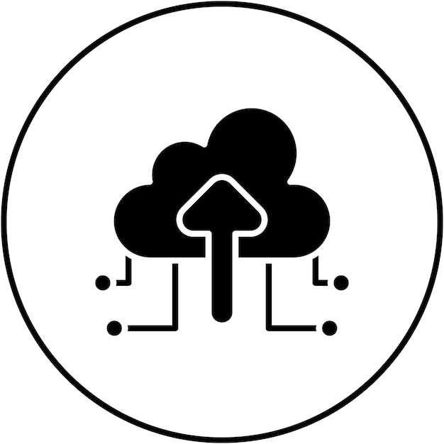 Upload File on Cloud icoon vector afbeelding Kan worden gebruikt voor Work from Home