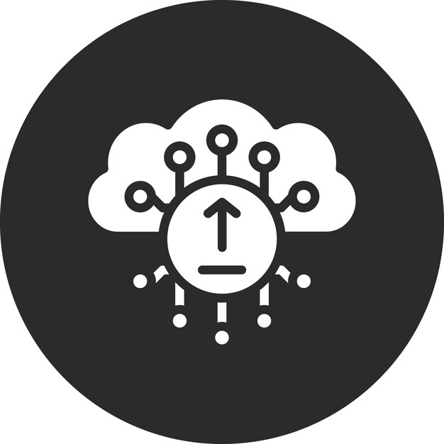 ウェブホスティングアイコンセットのファイルベクトルアイコンのイラストをアップロードする