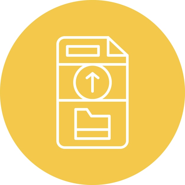 Upload File Vector Illustration Style
