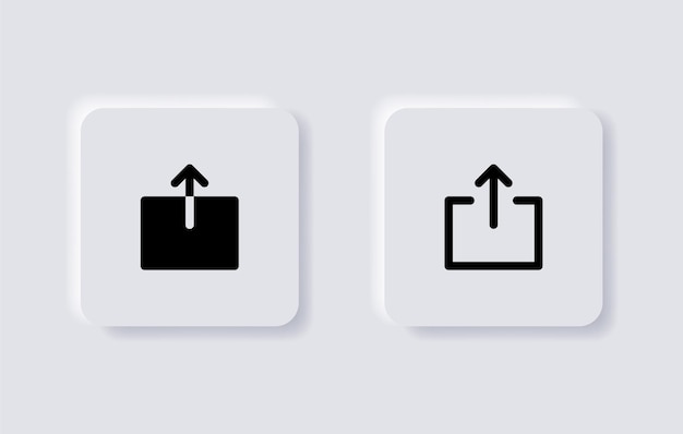 upload icon swipe scroll arrow up symbol in neumorphism buttons ui user interface icons