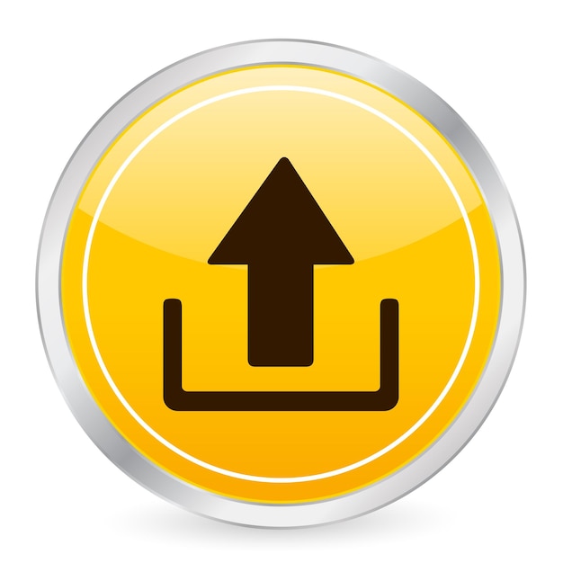 Upload yellow circle icon