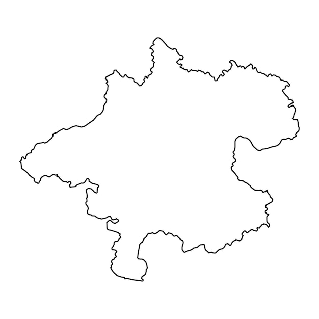 Upper Austria state map of Austria Vector illustration