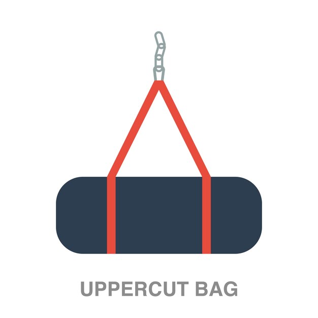 Uppercut bag illustration on transparent background