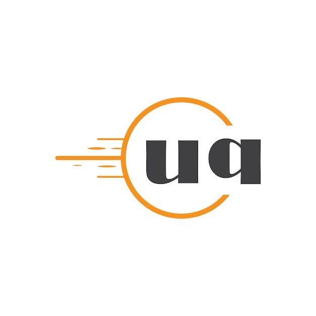 ウク (UQ) のロゴは円形のデザインで描かれています