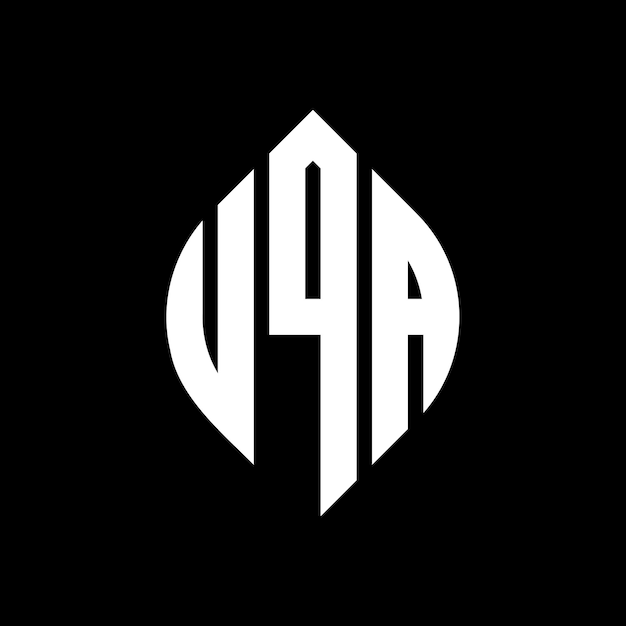 uqa circle letter logo design with circle and ellipse shape uqa ellipse letters with typographic style the three initials form a circle logo uqa circle emblem abstract monogram letter mark vector