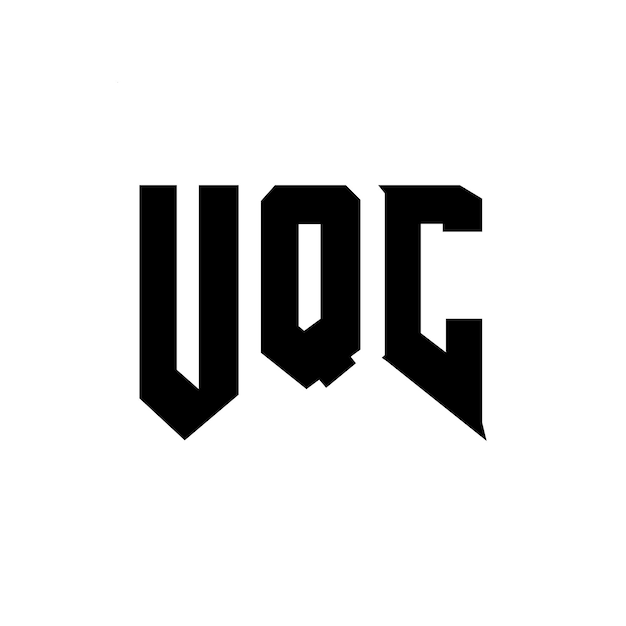 UQCのロゴデザイン 黒と白の色の組み合わせ UQCロゴ ベクトル UQCデザイン UQCアイコン UQCアルファベット UQCタイポグラフィー ロゴデザイン