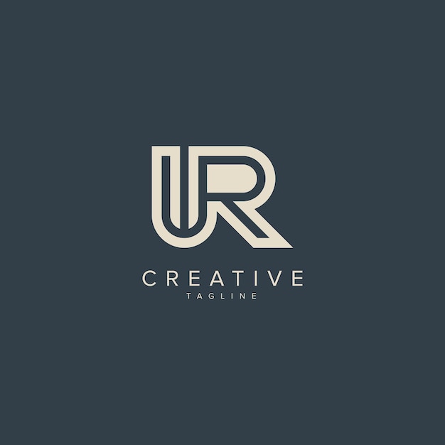 UR Alfabet RU letter modern monogram stijl logo vector element