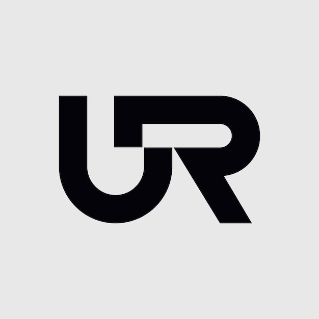 UR Eenvoudige letter Moderne logoontwerp