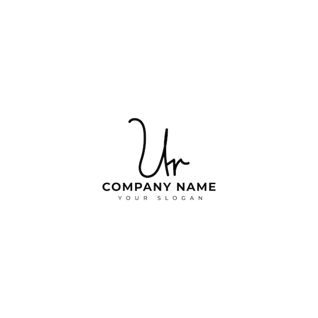 Ur Initial signature logo vector design