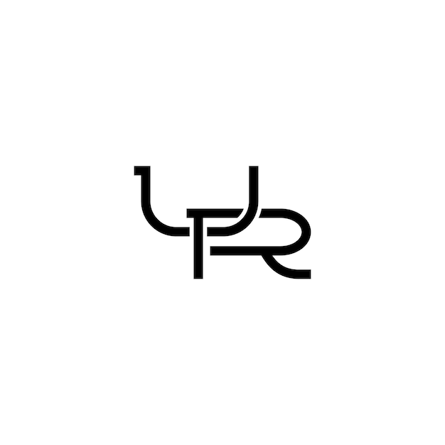 UR monogram logo ontwerp letter tekst naam symbool monochrome logotype alfabet karakter eenvoudig logo