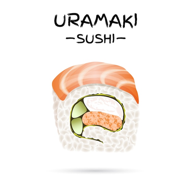 Uramaki Sushi Roll illustration