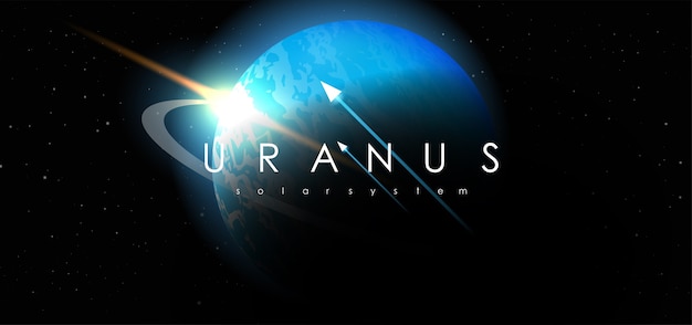 Uranus op ruimteachtergrond